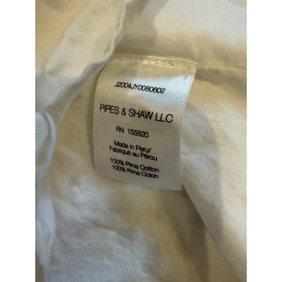 Veronica Beard Jeans Dress Womens Large White Eyelet V-Neck Side Zip Pima Cotton - Picture 6 of 9